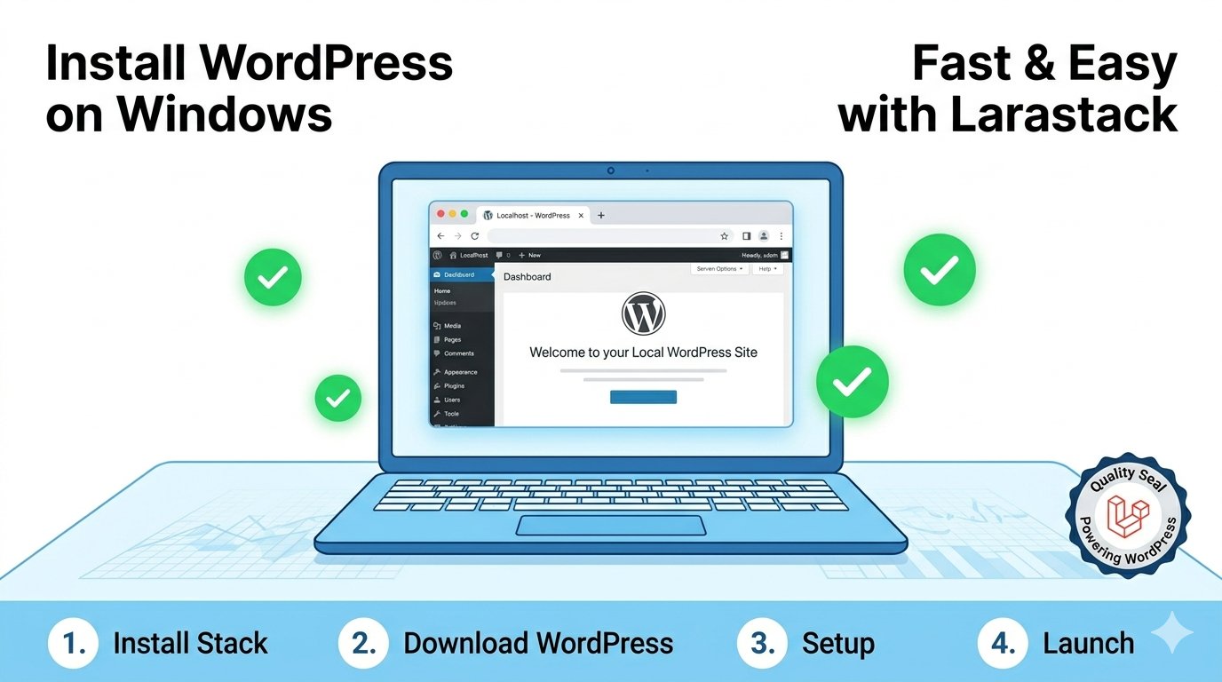 How to Run WordPress Locally on Windows Using Larastack (Step-by-Step 2026)